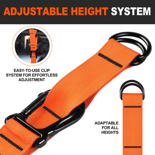 Pull Up Assistance Bands Set - 4 Heavy Duty Resistance Bands 300lbs, Adjustable Weight/Size with Footrest, Home Gym Strength Training (Orange)