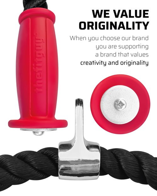 THEFITGUY Ultimate Belt for Belt Squats & Ergonomic Grip Tricep Rope | Ultimate Combination for Stronger grip & muscle activation