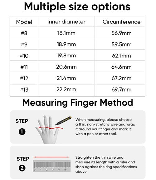 CNBRO Smart Ring Heart Rate Monitor Blood Pressure Ring Sleep Tracker Fitness Ring Pedometer Step Counter Calories Fitness Tracker Waterproof Health Smart Rings for Men Women