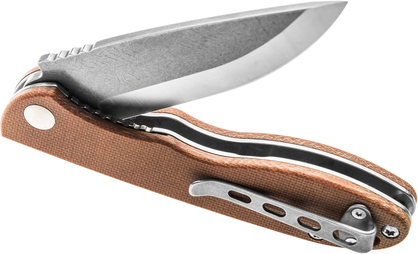 TOPS Knives Mini Scandi Folder 4.0- Tumble Finish Blade Finish