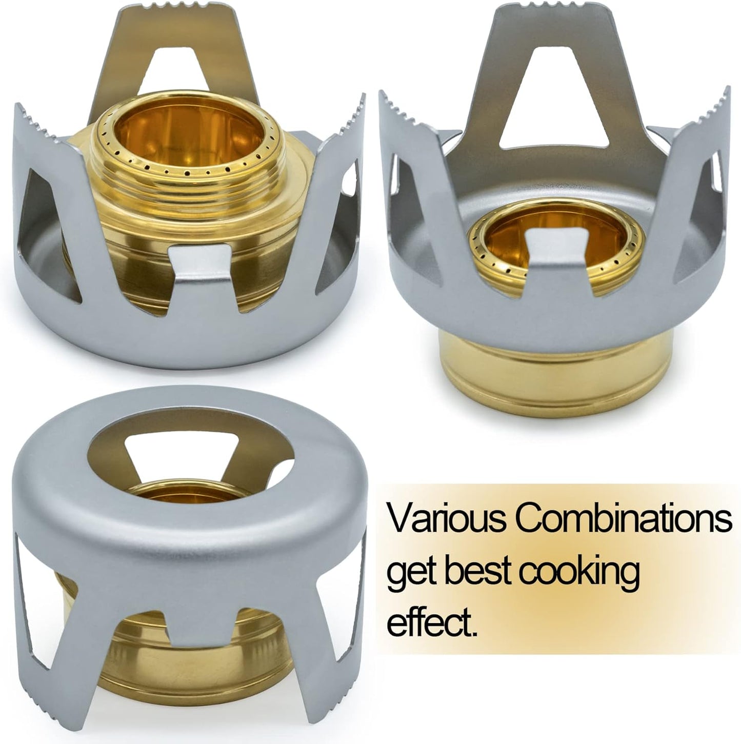 Outdoor Mini Portable Alcohol Stove Burner for Backpacking Hiking Camping Survival - Gray