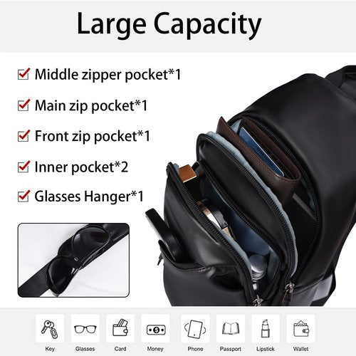 Sling Bag for Women and Men, Crossbody Bags Chest Bag Casual Cross Body Shoulder Bag Trendy Small Backpack for Women Men Travel Sports Running Hiking Walking Biking Outdoors