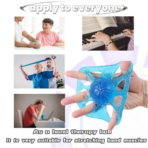 DEEYOTA finger exerciser & hand strengthener rehab,exercise squeeze ball for hands,Hand strength trainer is used for physical therapy,elderly people,and hand weakness(2 Pcs)