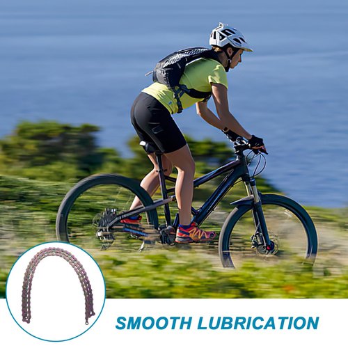 Toddmomy Bicycle Mountain Single Speed Chain High-Speed Cycling Chain for Road Mountain Racing Cycling