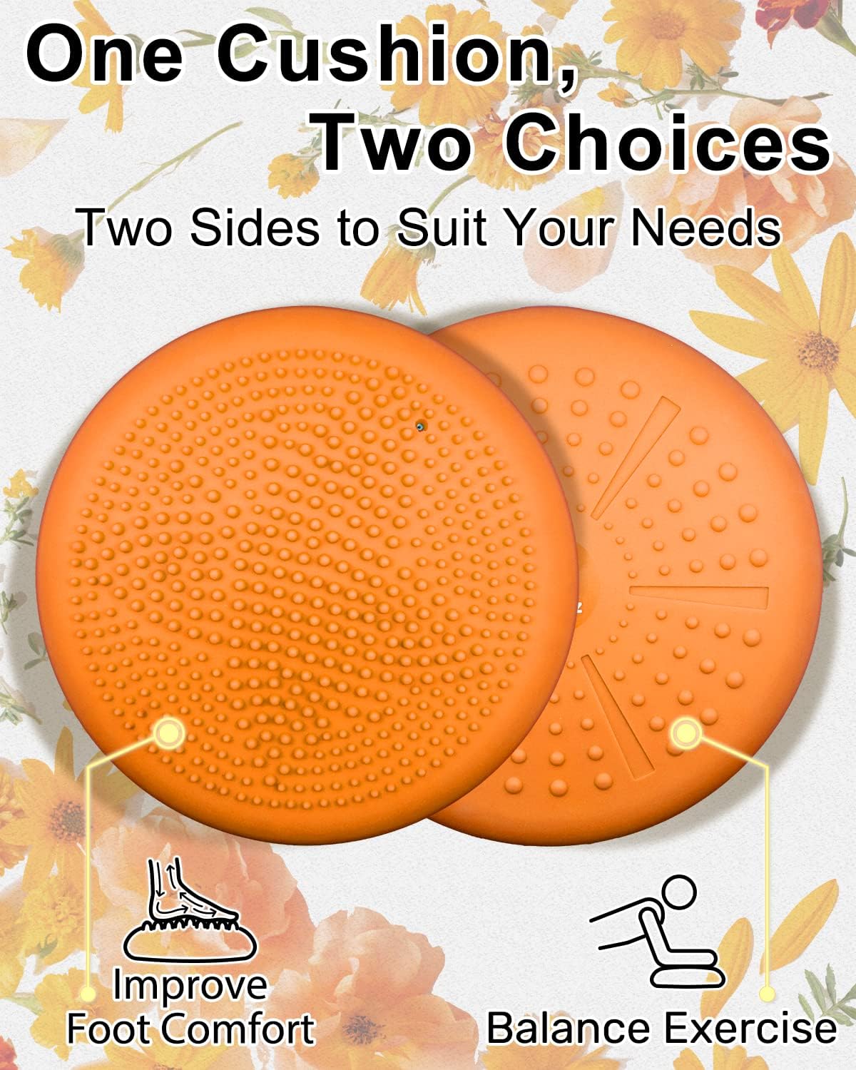 Tumaz Wobble Cushion - Wiggle Seat to Improve Sitting Posture & Stay Focused for Sensory Kids, Balance Disc to Core Strength & Flexible Seating [Extra Thick Balance Board, Pump Included Wobble Board]