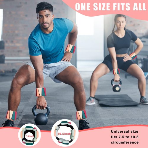 SWRONP Wrist Weights Set of 2(1LB Each),Ankle Weights for Women men,Adjustable Weighted Bracelet,Wearable arm and leg Weighted Bangles,for Yoga,Pilates,Walking,Strength Training,Gym Workouts,Running