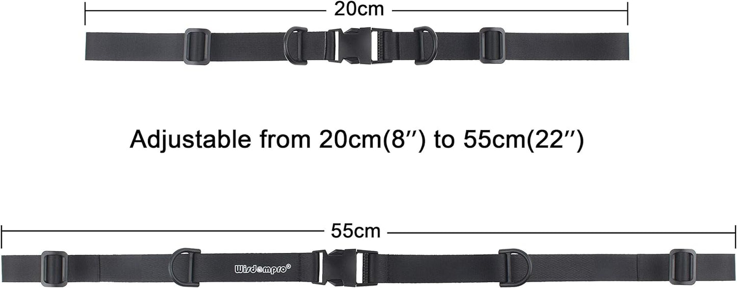 Wisdompro Backpack Chest Straps 2 Pack, Heavy Duty Adjustable Backpack Sternum Strap Chest Belt with Quick Release Buckle for Hiking and Jogging - with Slide Lock