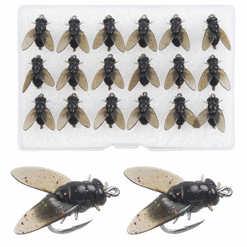 Bionic Fly Fishing Bait,18pcs/36pcs Trout Jig Swimbait Flying Hooks Soft Bait Fishing Lure Assortment Kit Attractant Fish Gear Artificial Panfish Lure Set 18PCS