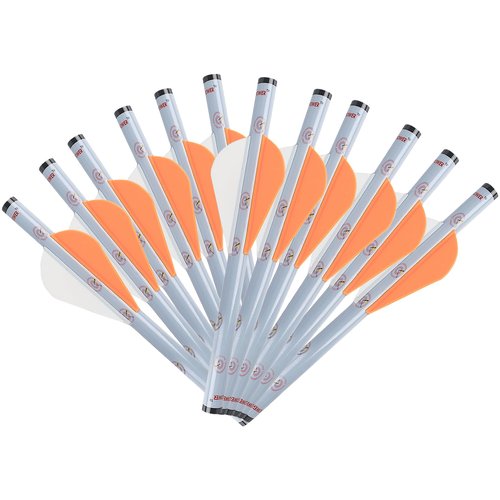 KEAUP 12 Packs Arrow Fletching with 2 Inch Arrow Vanes, Shrink Fletch Stretch Arrow Wraps Universal Fit for Arrows and Bolts, DIY Archery Fletching Tool