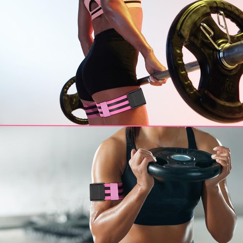 AITINIA Booty Bands, Booty Bands for Working Out,Blood Flow Restriction Bands,Adjustable BFR Training Bands,Best Fabric Resistance Bands for Exercising Your Butt, Squat, Thigh, Fitness (Pink)