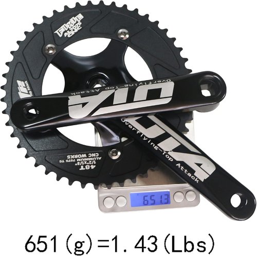 48T Single Speed Road Bike Track Fixie Crankset 170mm 130BCD 5 Armcrank