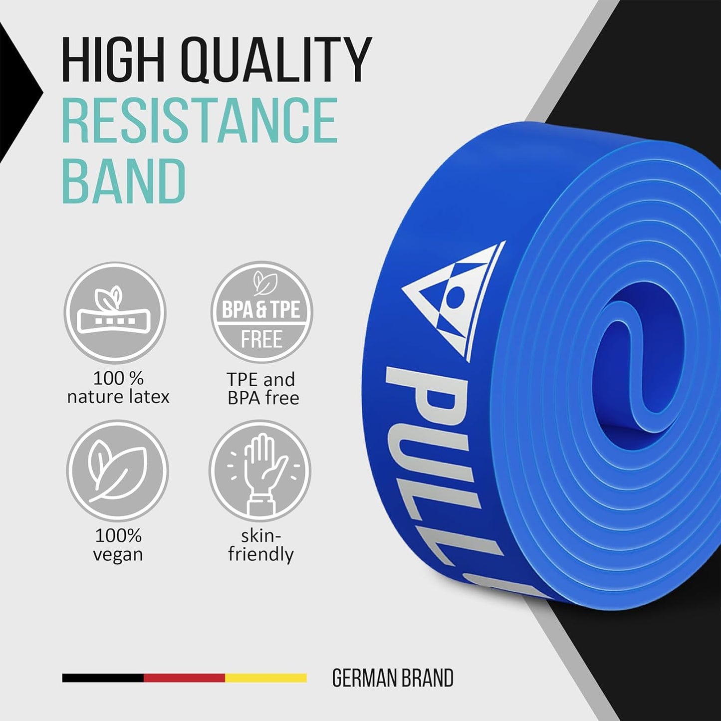 PULLUP & DIP Fitness Bands, Resistance Bands with Bag, Door Anchor (with Sets) and Exercise Guide - Single & in Value Set, Pull-Up Band Fitness Band for Calisthenics
