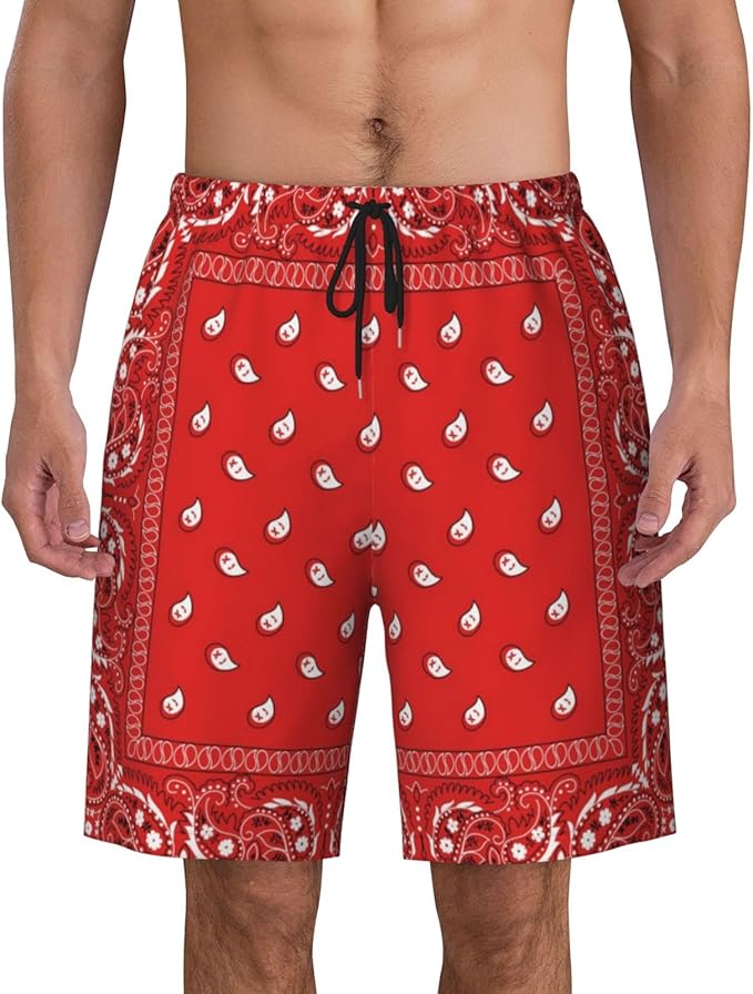 Mens Swim Trunks with Mesh Lining,Quick Dry Swimsuit Board Shorts Beach Pants Swimwear Bathing Suits