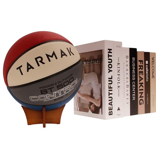 ZHU YU CHUN 3 PCS Wooden sphere stand, basketball and football stand, volleyball and rugby sports ball storage rack, trophy autograph souvenir display rack(wooden)