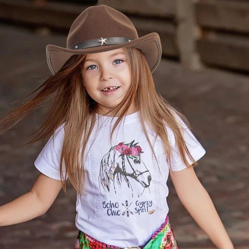 Western Cowboy Cowgirl Hat for Kids Boys Girls Felt Fedora Hats (for Kids 3-6 Years) (US, Age, 4 Years, 8 Years, Coffee)