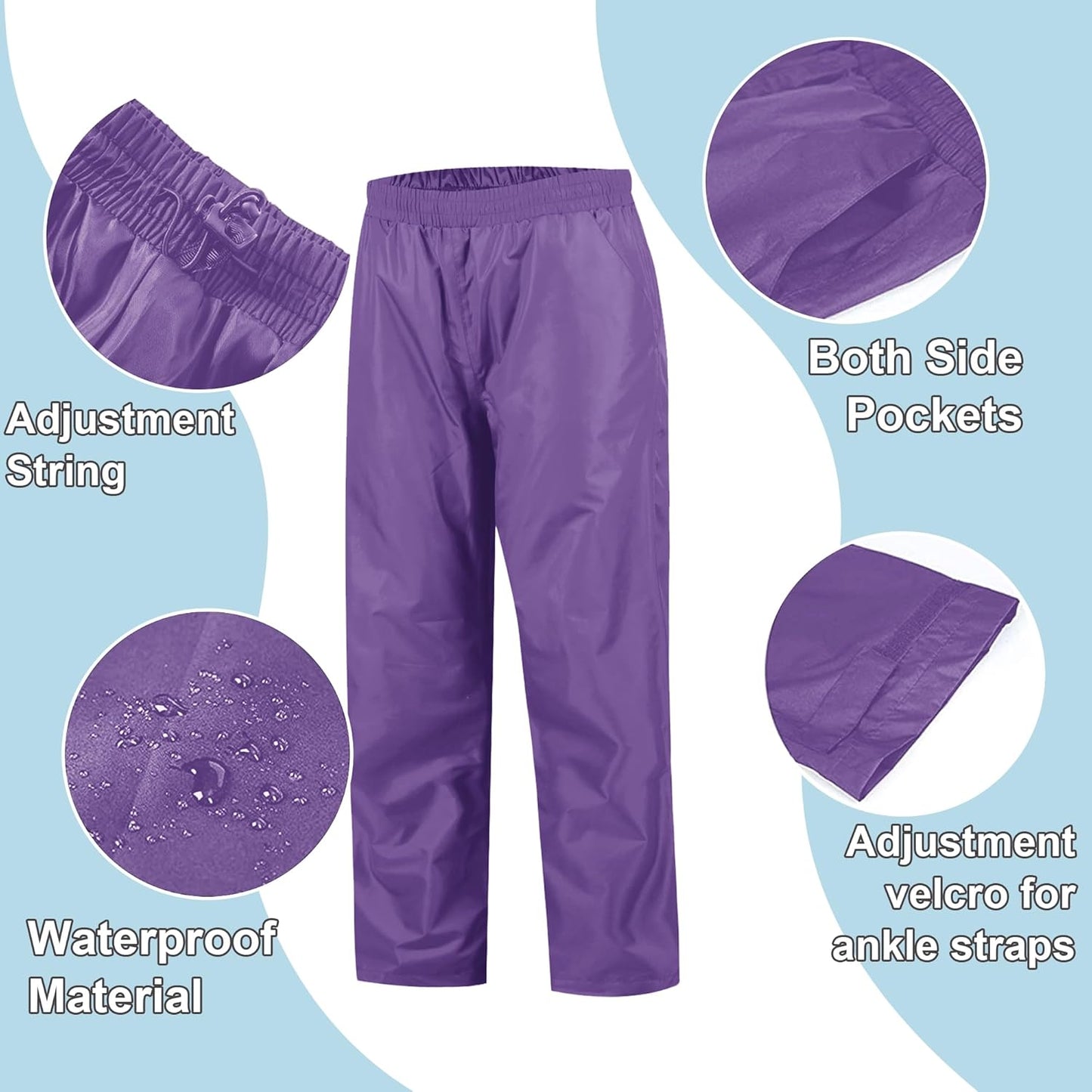 SWISSWELL Kids Rain Gear Boys Girls Youth Waterproof Rain Suit Breathable Reflective Raincoat and Pants