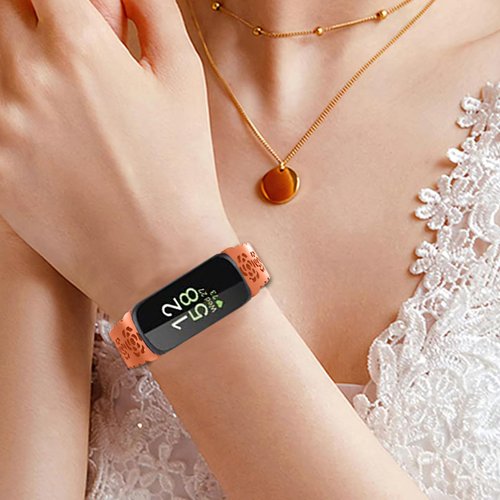 Nigaee 3 Pack Lace Silicone Bands Compatible with Fitbit Inspire 3/2/HR, Adjustable Breathable Replacement Straps Soft Slim Silicone Wristbands for Women Men