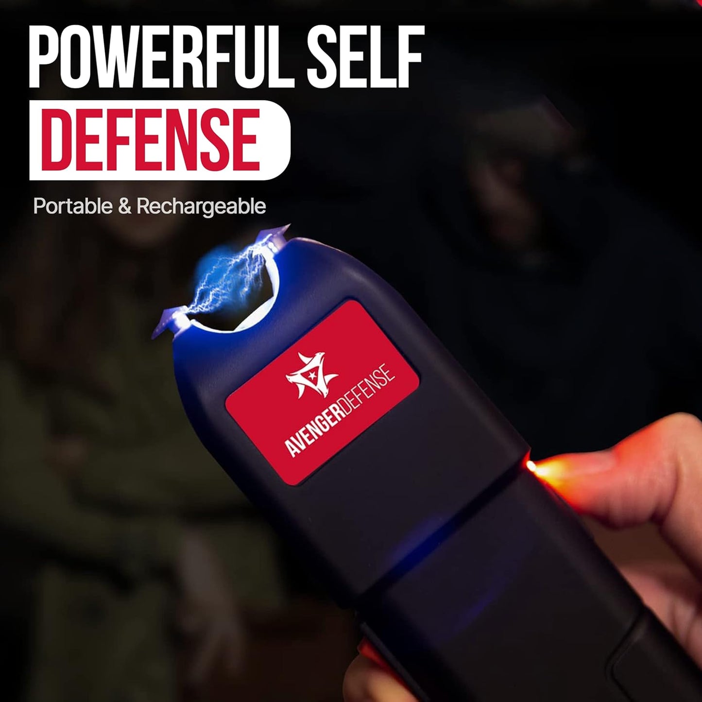 Stun Gun for Self Defense with LED Flashlight Protection Device for Women (ADS-10)