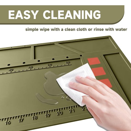 Cazacomzy Gun Cleaning Mat with Magnetic Tool Stand, Complete Rifle Cleaning Kit for Pistol and Shotgu,Durable Gun Mat, Ideal for Gun Accessories,Glock, Ar-15,Gift for Dad,Green