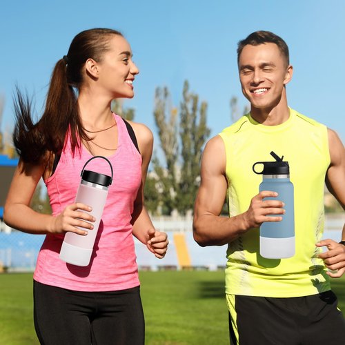 LUCKINEE 2pc Protective Silicone Boot Bumper for Hydro Flask Wide Mouth, Silicone Base Sleeve for Hydro Water Bottle and Other Brand Water Bottle accessories(Boot size: 2.83inch Bottom Diameter)