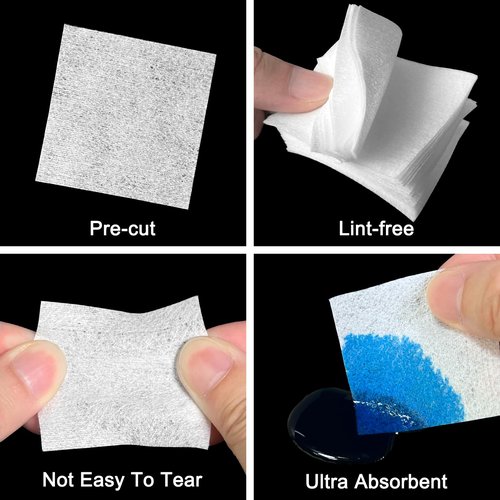 Meanhoo Gun Cleaning Supplies 1200 Pcs, Lint-Free and Highly Absorbent Gun Cleaning Patches, Long Cotton Swabs, Comprehensive Firearm Maintenance Supplies