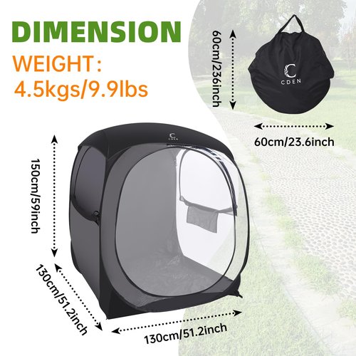 Nice C Sport Tent, Bubble Tent, Sport Pod, Instant Tents Shelter, with Rain Fly, Sealed Floor, for Sports, Camping, Events (1-2 Person)