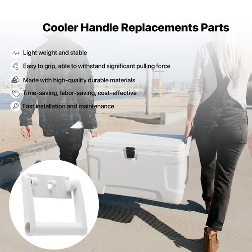 21025 Replacement Handles for Coolers,Compatible with 90-100 Qt Coolers，High Strength Plastic Handles & Screws Replacement Parts-2 Pack