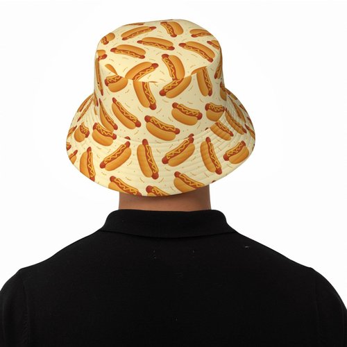 Hotdog Bucket Hat Summer Beach Fisherman Cap Packable Sun Hats