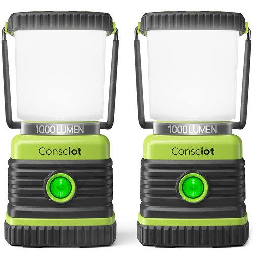 4-Pack Camping Lanterns with 30 LED Bulbs, 1000LM 2-Pack LED Camping Lanterns with 4 Light Modes and IPX4 Water Resistance