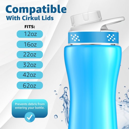Chill Oasis Bottle Caps | Compatible With Cirkul Lids | 2-Pack | BPA Free Top Keep Dust Out Of Your Water Bottle | Leakproof Design