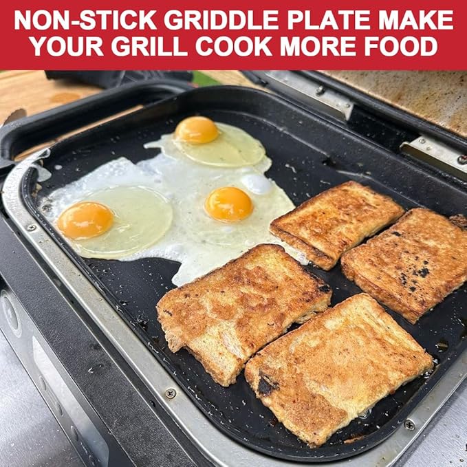 Griddle Plate for Ninja Woodfire Outdoor Pro OG800 Series, Flat Top Griddle Plate for Ninja Woodfire Pro Connect XL OG850 OG951 OG952, Non-Stick Griddle Pan, Insert