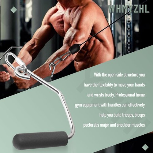 WHMYZHL Open Ended Chrome Grip Handles Compatible with Total Gym Home Workout Machines 2000, 2200, 2500, 3000, 3000XL, XL, XLS - for Supra, Electra, FIT Gym Accessories Handles