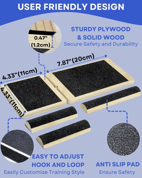 Caredgitz Ankle Strengthener, Single Leg Balance Board for Ankle Rehab, Foot Trainer for Mobility, Foot Stretcher for Sprained Ankle, Balancing Wobble Board, Posture Board, Arch Trainer with Brace