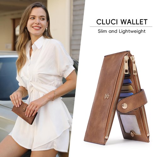 CLUCI Sling Bag for Women Bundles With Slim Wallet for Women