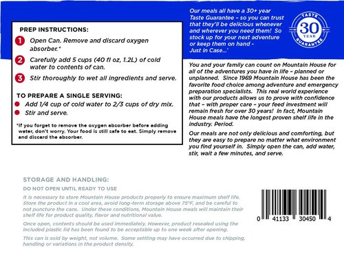 Mountain House Granola & Beef Stroganoff XL #10 Cans | Freeze Dried Survival Food
