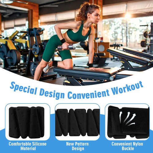 Sdoap Wrist Weights Set of 2, Adjustable Wrist Ankle Weights for Women and Men, Silicone Weighted Bangles for Walking Yoga Pilates Running Dance Gym 2lb(Pink)