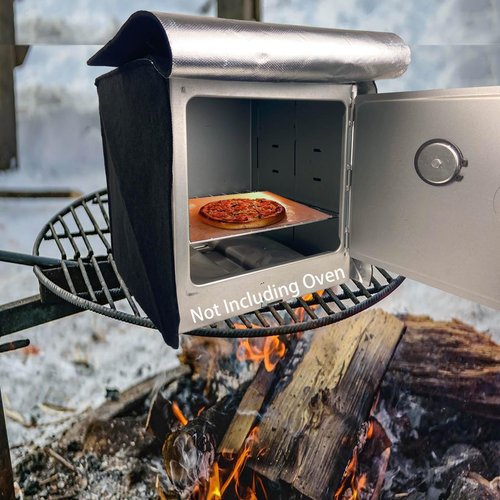 KUNFALY Thermal Insulated Camping Oven Cover for Foldable Camp Ovens Insulation Blanket with Aluminum Coated to Quickly Heats Up and Maintains Temperature