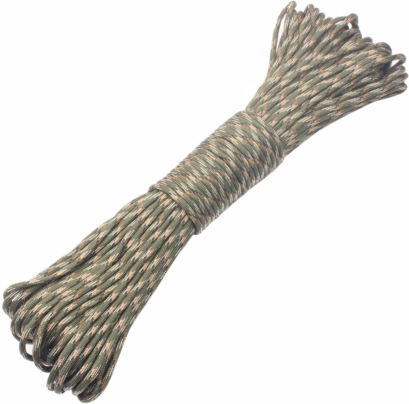 Paracord 9 Core 550 Parachute Cord Camping Rope 100FT (Black, 100feet)