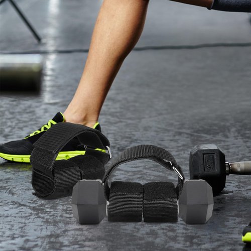 Kisangel 2Pcs Dumbbell Foot Attachment, Foot Weight Lifting Adjustable Ankle Straps Leg Lifting Weight Holder For Gym Workouts Strength Training