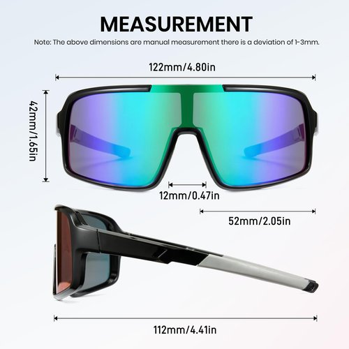 Cyxus Kids Sports Sunglasses Polarized UV400 Protection Youth Baseball Sunglasses for Boys Girls Cycling Softball