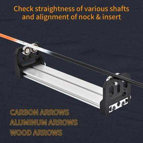 SPG Archery Arrow Spinner Spin Tester, Arrow Roller Straightness Squaring Tool Arrow Balance Checker Cutting Tool Bow and Arrow Accessories for Checking Arrows