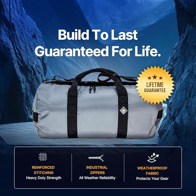 North Star Sports Large Duffle Bag for Travel Heavy Duty Gym Bag | Foldable and Weatherproof Tactical Gear Bags for Tactical Equipment, or as Carry on Travel Duffel Bags