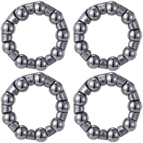 CustomyLife 4pcs 1/4 in x 9 Balls Bicycle Crank Ball Bearing Silver Bottom Bracket Bearings Bike Axle Wheel Frame Bearing Repair for Schwinn Mountain Genesis Stretch
