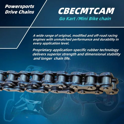 CBECMTCAM 420 Motorcycle Chain 132 Links for 50 70 90 110 125cc SSR TaoTao Coolster Apollo Baja Kazuma Chinese ATV 4 Wheeler Quad Pit Dirt Bike Go Kart Cart Mini Bike Parts (1, Black, 132L)