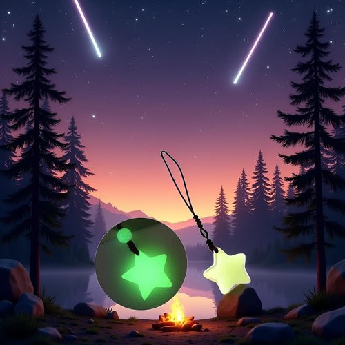 PurYupearl Luminous Star Keychain Fashion Handbag Pendant Unisex Key Chain Charm Key Chain Glow In The Dark Couple Pendant Accessory and Keychain Carabiners Outdoor Recreation