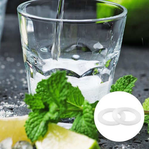6pcs Gasket Replacements for Sodastream Bottle, White Silicone Bottle O Ring Compatible with Sodastream Water Bottle Sealing Gasket Replacement for PET Bottle & Plastic Bottle