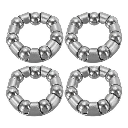 PATIKIL Bike Ball Crank Bearing 25mm x 7 Balls, 4 Pack Stainless Steel Bicycle Bearings Replacement Bike Parts Repair Accessories for Bike Front Rear, Silver