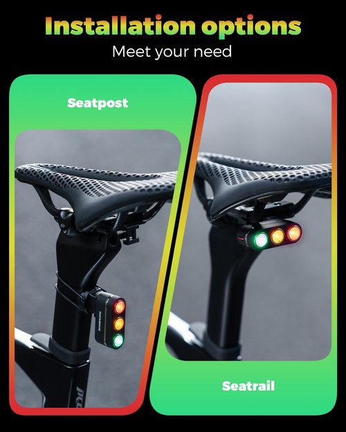 ROCKBROS Rechargeable Bike Tail Light, Brake Sensing Rear Bike Light, Ultra Bright Led Bicycle Tail Lights for Night Ride, Ipx6 Waterproof Safety Flashlight, Cycling Safety Accessories
