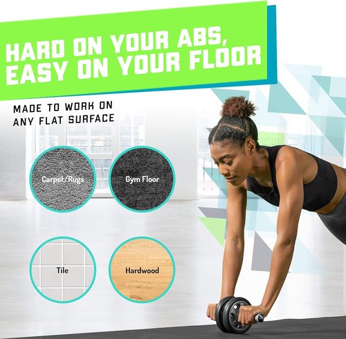 Ab Roller Wheel, Abs Workout Equipment for Abdominal & Core Strength Training, Strength Training Accessories for Abs, Exercise Wheel for Men Women