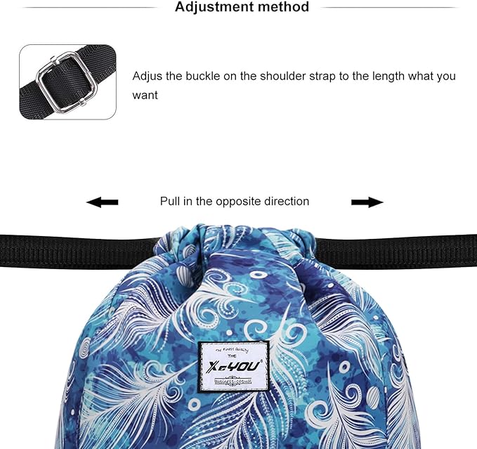 XEYOU Drawstring Sports Backpack Lightweight Gym Yoga Sackpack Shoulder Rucksack Casual Outdoor Daypack for Women and Men